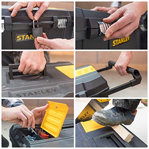 STANLEY STST1-80150 - Arcón para herramientas con cierres metálicos, 66.5 x 40.4 x 34.4 cm, capacidad 40 kg STANLEY STST1-80150 - Arcón para herramientas con cierres metálicos, 66.5 x 40.4 x 34.4 cm, capacidad 40 kg
