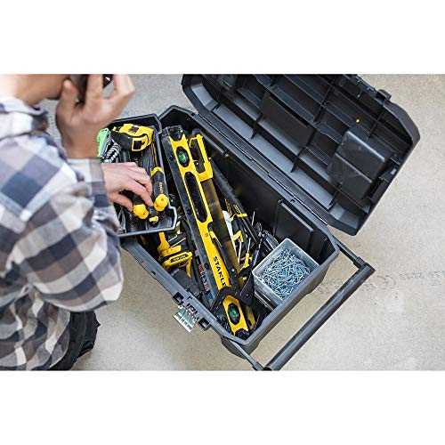 STANLEY STST1-80150 - Arcón para herramientas con cierres metálicos, 66.5 x 40.4 x 34.4 cm, capacidad 40 kg STANLEY STST1-80150 - Arcón para herramientas con cierres metálicos, 66.5 x 40.4 x 34.4 cm, capacidad 40 kg