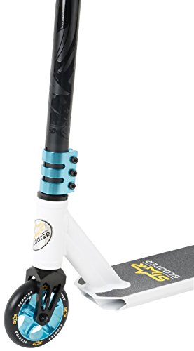 Star-Scooter Patinete Patineta Scooter Freestyle Stuntscooter para niños y niñas a Partir de 7 años y Adultos | 110 mm Edición Entrada | Blanco Azul