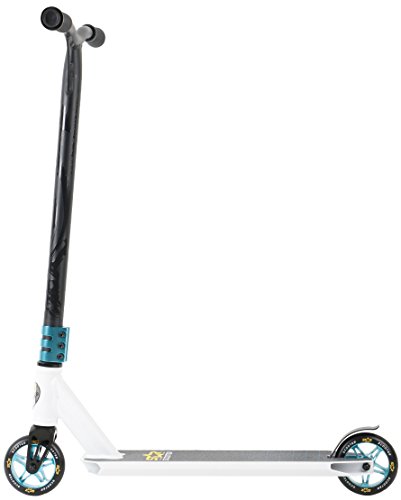 Star-Scooter Patinete Patineta Scooter Freestyle Stuntscooter para niños y niñas a Partir de 7 años y Adultos | 110 mm Edición Entrada | Blanco Azul