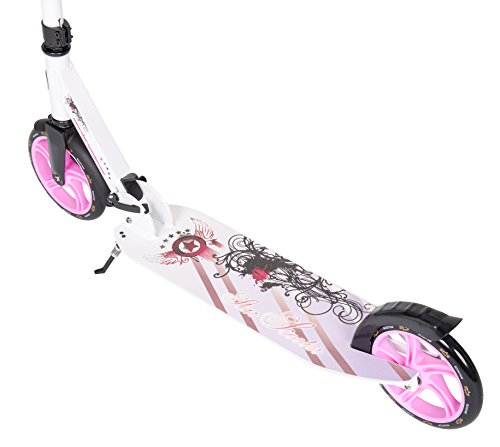 STAR SCOOTER Patinete Patineta Scooter Plegable XXL para niños y niñas a Partir de 6-7 años y Adultos para Ciudad | 205 mm Edición mas Ancha, con más Espacio para los pies | Blanco & Lila STAR SCOOTER Patinete Patineta Scooter Plegable XXL para niños y niñas a Partir de 6-7 años y Adultos para Ciudad | 205 mm Edición mas Ancha, con más Espacio para los pies | Blanco & Lila