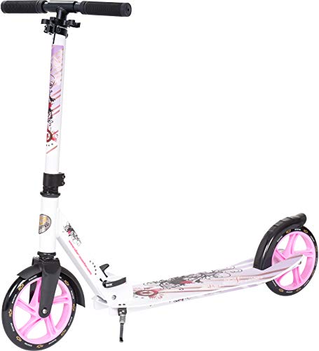 STAR SCOOTER Patinete Patineta Scooter Plegable XXL para niños y niñas a Partir de 6-7 años y Adultos para Ciudad | 205 mm Edición mas Ancha, con más Espacio para los pies | Blanco & Lila STAR SCOOTER Patinete Patineta Scooter Plegable XXL para niños y niñas a Partir de 6-7 años y Adultos para Ciudad | 205 mm Edición mas Ancha, con más Espacio para los pies | Blanco & Lila