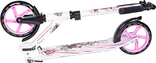 STAR SCOOTER Patinete Patineta Scooter Plegable XXL para niños y niñas a Partir de 6-7 años y Adultos para Ciudad | 205 mm Edición mas Ancha, con más Espacio para los pies | Blanco & Lila STAR SCOOTER Patinete Patineta Scooter Plegable XXL para niños y niñas a Partir de 6-7 años y Adultos para Ciudad | 205 mm Edición mas Ancha, con más Espacio para los pies | Blanco & Lila