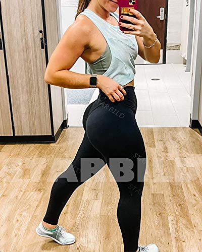 STARBILD Leggings Mallas Fitness Pantalones Deportivo de Mujer Cintura Alta ElĂĄstico Push Up para Training Yoga Pilates #Booty-Negro S STARBILD Leggings Mallas Fitness Pantalones Deportivo de Mujer Cintura Alta ElĂĄstico Push Up para Training Yoga Pilates #Booty-Negro S