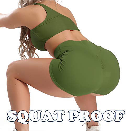 STARBILD Shorts Pantalones Deportes Cortos de Fitness Mallas para Mujer Elástico de Alta Cintura para Correr Gimnasio Gym #1 Classic-Verde Oscuro XL STARBILD Shorts Pantalones Deportes Cortos de Fitness Mallas para Mujer Elástico de Alta Cintura para Correr Gimnasio Gym #1 Classic-Verde Oscuro XL