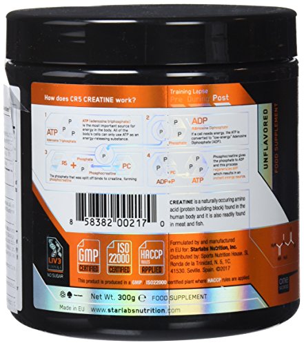 Starlabs nutrition cr5, creatina ultrapura micronizada, 300gr.