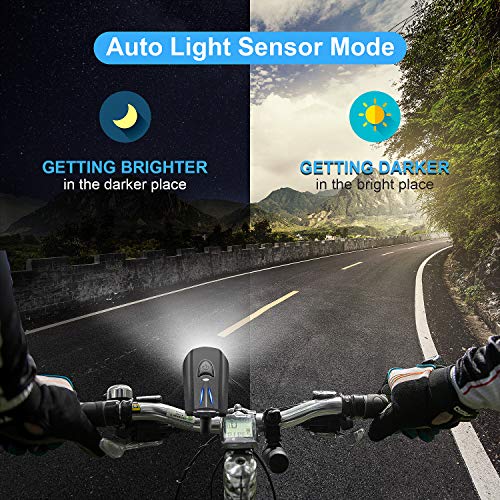 STATOR Luz Bicicleta,luces bicicleta Recargable USB con 400 Lúmenes IPX5 Impermeable,luces bicicleta delantera y trasera con 5 Modos,Luz LED Bicicleta para Carretera y Montaña- Seguridad para la Noche