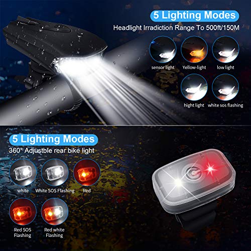STATOR Luz Bicicleta,luces bicicleta Recargable USB con 400 Lúmenes IPX5 Impermeable,luces bicicleta delantera y trasera con 5 Modos,Luz LED Bicicleta para Carretera y Montaña- Seguridad para la Noche STATOR Luz Bicicleta,luces bicicleta Recargable USB con 400 Lúmenes IPX5 Impermeable,luces bicicleta delantera y trasera con 5 Modos,Luz LED Bicicleta para Carretera y Montaña- Seguridad para la Noche
