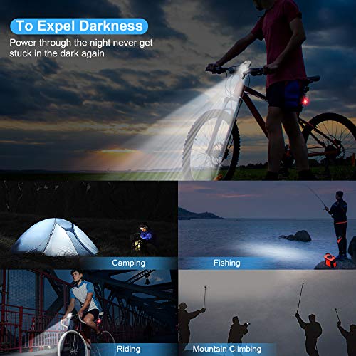 STATOR Luz Bicicleta,luces bicicleta Recargable USB con 400 Lúmenes IPX5 Impermeable,luces bicicleta delantera y trasera con 5 Modos,Luz LED Bicicleta para Carretera y Montaña- Seguridad para la Noche