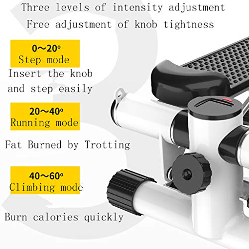 Stepper Mini, Step Machine para Fitness, Walking Machine, Cardio Fitness para el hogar, Twist Up-Down con Banda de Resistencia