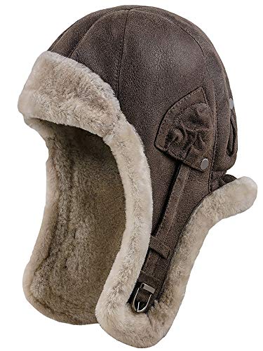 Sterkowski Gorro Ruso Zalea Ropa Ciclismo Invierno Gorro Snowboard Hombre Gorro Aviador Mujer Chapka Pasamontañas Gorro Frio Extremo Sombrero Ruso Mujer Gorro Esquimal Gorro Sovietico Gorro Cazador