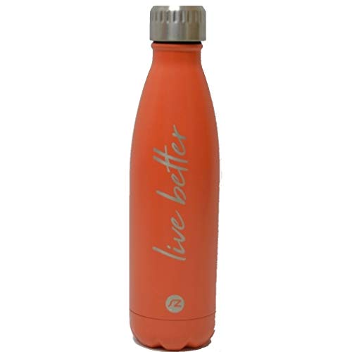 Sternitz Botella de Agua Hydra Acero Inoxidable con Aislamiento al vacio. Mantiene Tus Bebidas frías por 24 Horas y Calientes por 12 Horas. Water Bottle (Coral)