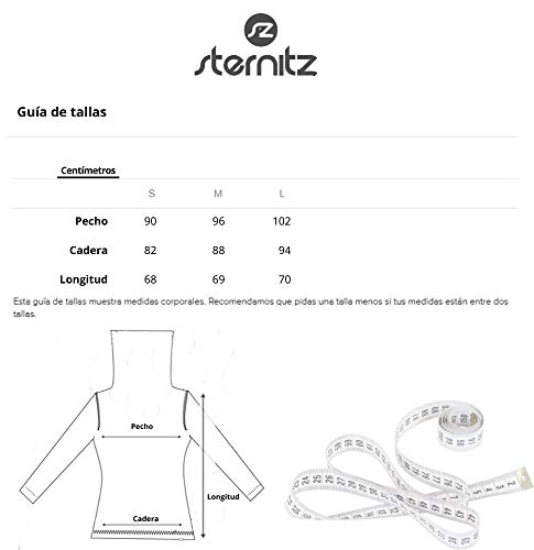 Sternitz Camisa Fitness para Mujer, Bhakti Hoodie, Ideal para Hacer Pilates, Yoga y Cualquier Deporte, Tela de bambú, ecológica y Suave. Cuello Largo. (L, Blanco)