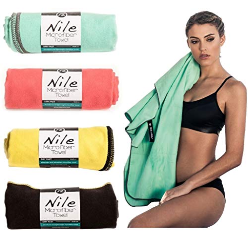 Sternitz Toalla de Microfibra Compacta - Absorbente - Secado Rápido Natación, Gym, Running, Ciclismo, Senderismo, Yoga, Pilates, etc. - Microfiber Towel (Aquamarina, 60cm x 120cm)