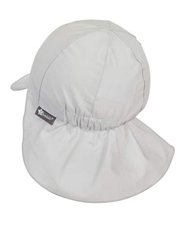 Sterntaler Gorro con visera y protector de cuello, Con cintas, Edad: 9-12 meses, Tamaño: 47, Gris claro