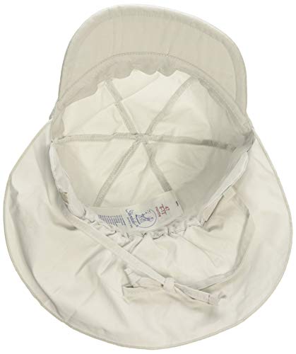 Sterntaler Gorro con visera y protector de cuello, Con cintas, Edad: 9-12 meses, Tamaño: 47, Gris claro