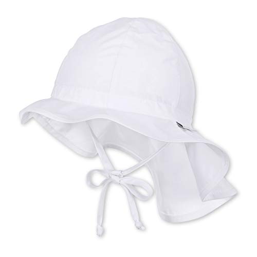 Sterntaler Sombrero unisex con cintas y protector de cuello, Edad: de 18-24 meses, Tamaño: 51, Blanco