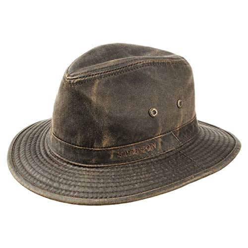 Stetson Sombrero vagabundo Traveller para Hombre - Sombrero Aventurero de algodón con protección UV 40+ - Sombrero de Exteriores Estilo Retro - Verano/Invierno - marrón S (54-55 cm) Stetson Sombrero vagabundo Traveller para Hombre - Sombrero Aventurero de algodón con protección UV 40+ - Sombrero de Exteriores Estilo Retro - Verano/Invierno - marrón S (54-55 cm)