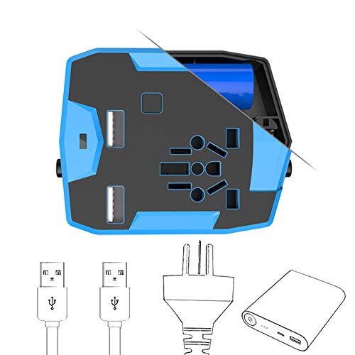 STHfficial Adaptador De Enchufe De Conversión De Cambio Universal De 100V-240V Adaptador De Negocios De Viaje Multifunción con Potencia Móvil De 3000 Mah