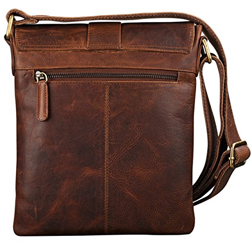 STILORD 'Mattia' Bolso de Piel Vintage pequeño para Hombres y Mujeres Bolso Mensajero o Bandolera para Tablet de hasta 10,1 Pulgadas de auténtico Cuero, Color:Kara - Cognac STILORD 'Mattia' Bolso de Piel Vintage pequeño para Hombres y Mujeres Bolso Mensajero o Bandolera para Tablet de hasta 10,1 Pulgadas de auténtico Cuero, Color:Kara - Cognac