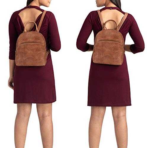 STILORD 'Ruby' Daypack Mochila de Cuero para Mujeres Pequeña Backpack Vintage Bolso de Mano Mochila de Día de la Ciudad para Salir de Compras de Auténtica Piel, Color:Andorra - marrón STILORD 'Ruby' Daypack Mochila de Cuero para Mujeres Pequeña Backpack Vintage Bolso de Mano Mochila de Día de la Ciudad para Salir de Compras de Auténtica Piel, Color:Andorra - marrón