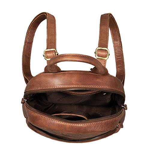 STILORD 'Ruby' Daypack Mochila de Cuero para Mujeres Pequeña Backpack Vintage Bolso de Mano Mochila de Día de la Ciudad para Salir de Compras de Auténtica Piel, Color:Andorra - marrón STILORD 'Ruby' Daypack Mochila de Cuero para Mujeres Pequeña Backpack Vintage Bolso de Mano Mochila de Día de la Ciudad para Salir de Compras de Auténtica Piel, Color:Andorra - marrón