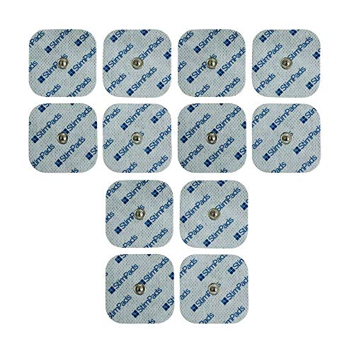 StimPads, 45X45mm, ECO-PACK de 12 unidades de alto rendimiento, electrodos TENS - EMS de larga duración con conector universal tipo snap de 3.5mm StimPads, 45X45mm, ECO-PACK de 12 unidades de alto rendimiento, electrodos TENS - EMS de larga duración con conector universal tipo snap de 3.5mm