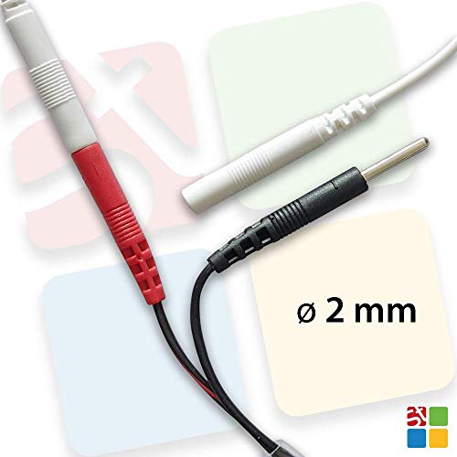 StimPads, 50X90mm, Pack de 4 Unidades de Alto Rendimiento, electrodos TENS - EMS de Larga duración con Conector Universal Tipo Pin de 2mm StimPads, 50X90mm, Pack de 4 Unidades de Alto Rendimiento, electrodos TENS - EMS de Larga duración con Conector Universal Tipo Pin de 2mm