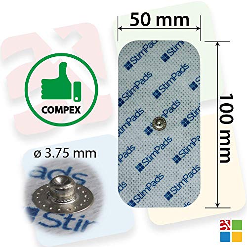 StimPads Electrodos para Compex*, envase con 4 electrodos 50x100mm de “UN Snap”. ¡Funcionan a la perfección con Compex*,100% compatibles! ¡Ahorra hasta el 45% en comparación con los Originales! StimPads Electrodos para Compex*, envase con 4 electrodos 50x100mm de “UN Snap”. ¡Funcionan a la perfección con Compex*,100% compatibles! ¡Ahorra hasta el 45% en comparación con los Originales!