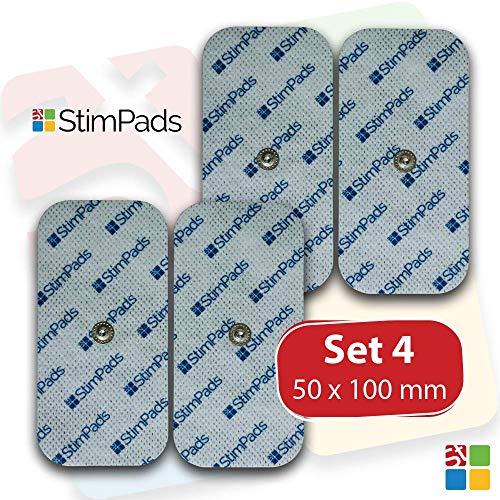 StimPads Electrodos para Compex*, envase con 4 electrodos 50x100mm de “UN Snap”. ¡Funcionan a la perfección con Compex*,100% compatibles! ¡Ahorra hasta el 45% en comparación con los Originales!