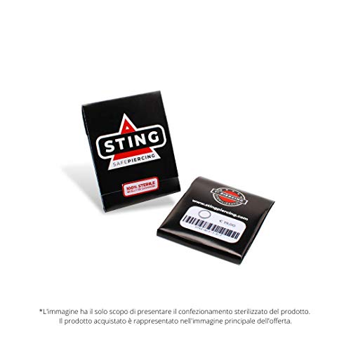 STING Piercing esterilizado, acero quirúrgico seguro, bola Ring – STGZ-BCA-1.2-8-3 STING Piercing esterilizado, acero quirúrgico seguro, bola Ring – STGZ-BCA-1.2-8-3