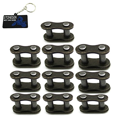 STONEDER 10 eslabones de repuesto para cadena de 25H para 2 tiempos, 33 cc, 43 cc, 47 cc, 49 cc, Mini Moto Kids ATV Quad Dirt Pocket Bike Gas E Scooter STONEDER 10 eslabones de repuesto para cadena de 25H para 2 tiempos, 33 cc, 43 cc, 47 cc, 49 cc, Mini Moto Kids ATV Quad Dirt Pocket Bike Gas E Scooter