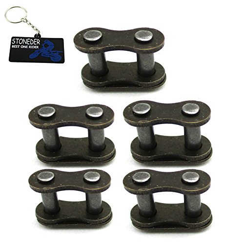 stoneder 5pcs 25H cadena repuesto Master enlaces para 2 tiempos 33 cc 43 cc 47 cc 49 cc Mini bolsillo moto niños ATV Quad Dirt Bike gas e Scooter