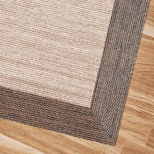 STORESDECO Alfombra vinílica Deblon – Alfombra de PVC Antideslizante y Resistente, Ideal para salón, Cocina, baño…¡Disponible en Medidas Grandes y más Colores! (60cm x 90cm, Marrón)