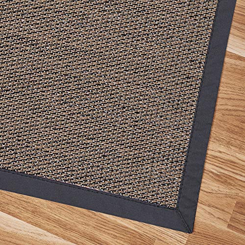 STORESDECO Alfombra vinílica Deblon con Ribete – Alfombra de PVC Antideslizante y Resistente, Ideal para salón, Cocina, baño… (120cm x 180cm, Marrón Oscuro) ¡Más Medidas y Colores!