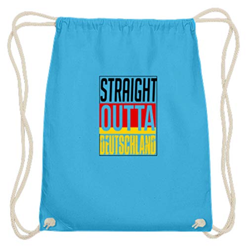Straight Outta Deutschland - Bolsa de algodón para gimnasia, diseño sencillo y divertido, color, talla 37cm-46cm