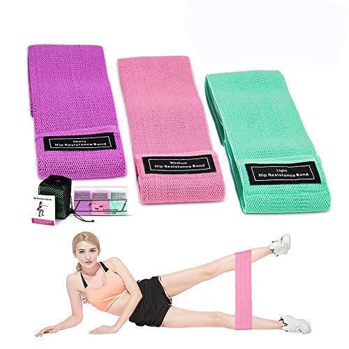 STRENTER Bandas de Resistencia Set, Bandas Elasticas de Fitness, Banda de Ejercicios de Cadera para la tonificación de Caderas, Bandas Antideslizantes para Fuerza de piernas y glúteos (3 Set)