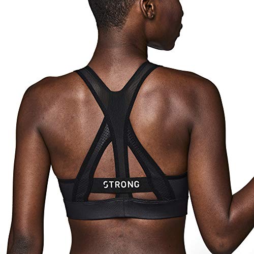 STRONG by Zumba Sujetador Deportivo con Espalda Cruzada Top Mujer de Gimnasio, Black, XS