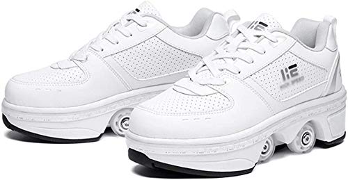 STRTG Zapatos Con Ruedas De Deformación, Zapatos Con Ruedas Unisex De Cuatro Ruedas, Zapatillas Informales, Patines Para Caminar, Botas Ajustables Con Patines De Cuatro Ruedas C,42 STRTG Zapatos Con Ruedas De Deformación, Zapatos Con Ruedas Unisex De Cuatro Ruedas, Zapatillas Informales, Patines Para Caminar, Botas Ajustables Con Patines De Cuatro Ruedas C,42