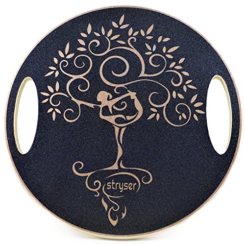 Stryser Tabla de Equilibrio de Madera, Balance Board Fitness Ejercicio Coordinación diámetro 39,5 cm Stryser Tabla de Equilibrio de Madera, Balance Board Fitness Ejercicio Coordinación diámetro 39,5 cm