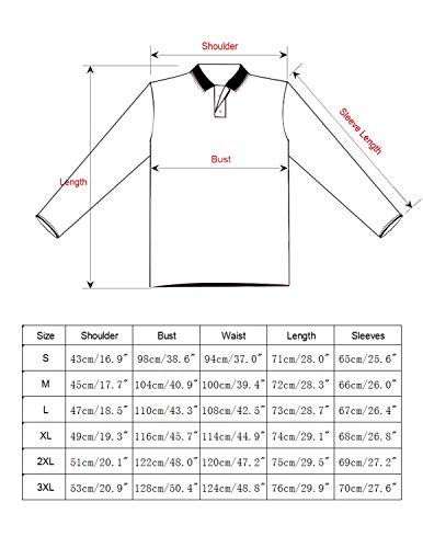STTLZMC Casual Polo Hombre Mangas Largas Camisetas Deporte Algodón Clásico Plaid Cuello,Gris,XX-Large STTLZMC Casual Polo Hombre Mangas Largas Camisetas Deporte Algodón Clásico Plaid Cuello,Gris,XX-Large