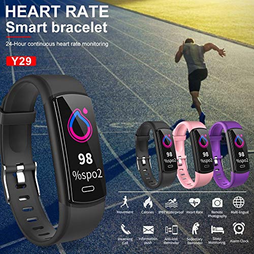 su-xuri Reloj Deportivo para iOS Android, 0.96 Pulgadas de Pantalla de Alta Definición Reloj Inteligente Impermeable Multi-Deporte Bluetooth Pulsera Monitoreo de Salud Pulsera para Hombres Y Mujeres