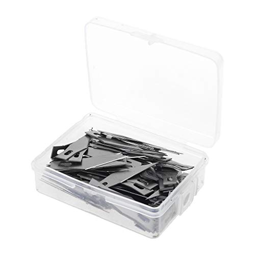 SUCHUANGUANG 150 Piezas de Repuesto de Cuchillas de Hobby para Cuchillo de Tallado, Trabajo de Arte DIY, Escultura de Corte, Herramienta de Plata, Pala de Corte de Acero SUCHUANGUANG 150 Piezas de Repuesto de Cuchillas de Hobby para Cuchillo de Tallado, Trabajo de Arte DIY, Escultura de Corte, Herramienta de Plata, Pala de Corte de Acero
