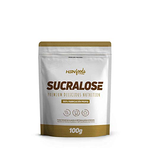 Sucralosa de HSN | Edulcorante Sin Calorías | Endulzante para Recetas Fitness | Alternativa al azúcar de mesa | Vegano, Sin Gluten, Sin Lactosa, En Polvo, Sin Sabor, 100 gr