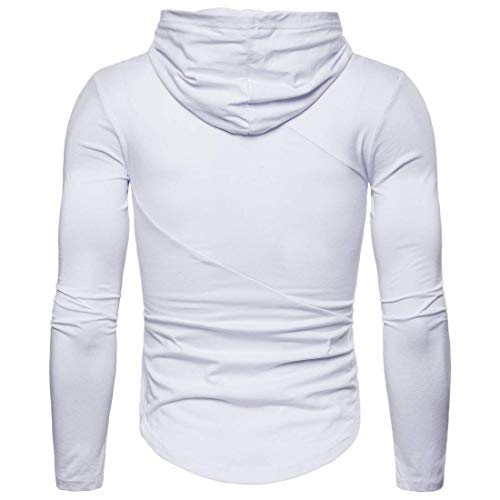 Sudaderas con Capucha De Gimnasio para Hombres Sudaderas para Culturismo Ejercicio Slim Fit Festivo Tops Athletic Fitness Ejercicio Running Manga Larga Pure Color Pullover Outfit