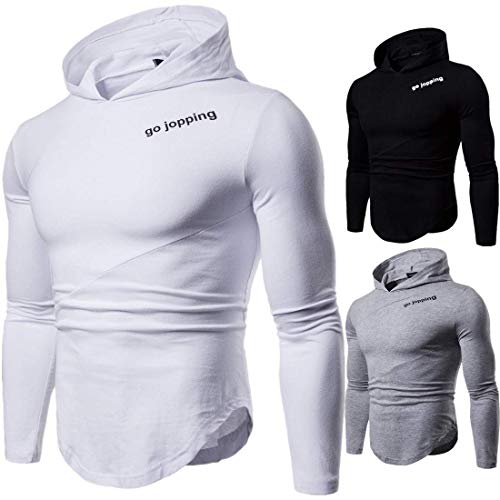 Sudaderas con Capucha De Gimnasio para Hombres Sudaderas para Culturismo Ejercicio Slim Fit Festivo Tops Athletic Fitness Ejercicio Running Manga Larga Pure Color Pullover Outfit