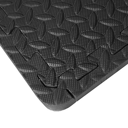 Suelo goma eva; 4 Piezas y 8 Bordes; Grosor de 2cm; 61,5 x 61,5cm; suelo gimnasio – Más gruesas y grandes que las baldosas habituales, para Gym, Tatami Puzzle. Suelo goma eva; 4 Piezas y 8 Bordes; Grosor de 2cm; 61,5 x 61,5cm; suelo gimnasio – Más gruesas y grandes que las baldosas habituales, para Gym, Tatami Puzzle.