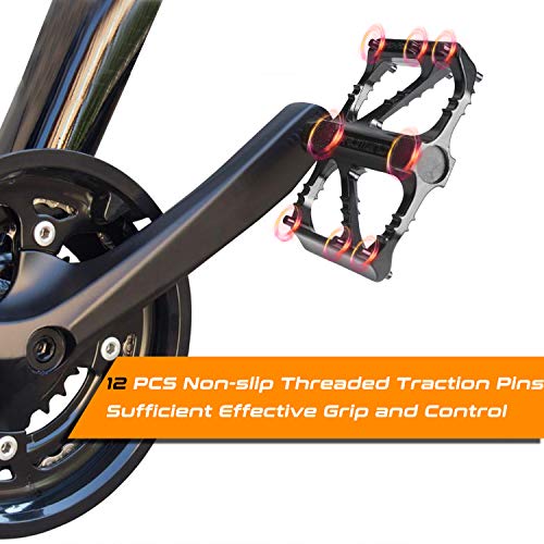 Sugelary Pedales Bicicleta, Pedales Bicicleta Montaña de Aleación de Aluminio Pedal DU 9/16" Pulgadas con Antideslizante Pedal para BMX Bicicleta de Montaña Sugelary Pedales Bicicleta, Pedales Bicicleta Montaña de Aleación de Aluminio Pedal DU 9/16" Pulgadas con Antideslizante Pedal para BMX Bicicleta de Montaña