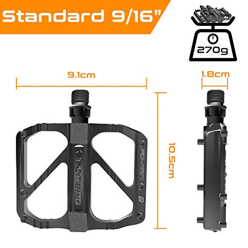 Sugelary Pedales Bicicleta, Pedales Bicicleta Montaña de Aleación de Aluminio Pedal DU 9/16" Pulgadas con Antideslizante Pedal para BMX Bicicleta de Montaña Sugelary Pedales Bicicleta, Pedales Bicicleta Montaña de Aleación de Aluminio Pedal DU 9/16" Pulgadas con Antideslizante Pedal para BMX Bicicleta de Montaña