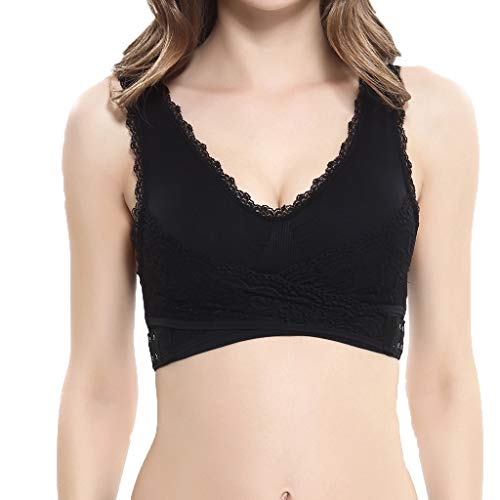 Sujetador Deportivo para Mujer SHOBDW 2019 Nuevo Cómodo Color Sólido Cuello en V Tank Tops Blusa Encaje Camisole Camisetas Mujer Tirantes Deporte Bra Tallas Grandes S-6XL(Negro,XL) Sujetador Deportivo para Mujer SHOBDW 2019 Nuevo Cómodo Color Sólido Cuello en V Tank Tops Blusa Encaje Camisole Camisetas Mujer Tirantes Deporte Bra Tallas Grandes S-6XL(Negro,XL)